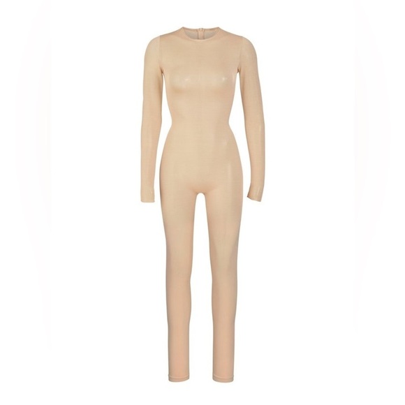 SKIMS Tops - Skims sheer Sculpt Catsuit Long sleeve full bodysuit